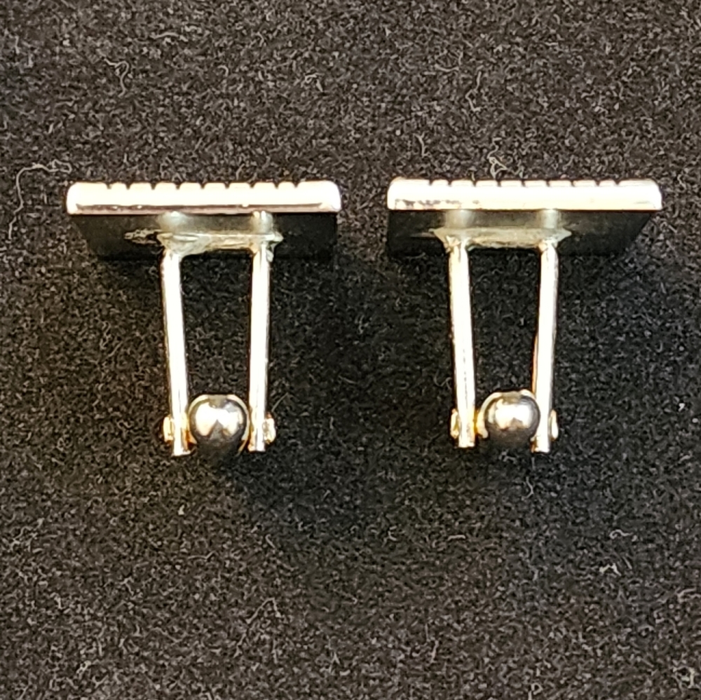 Swank Rectangular Silver Tone Cufflinks - image 5